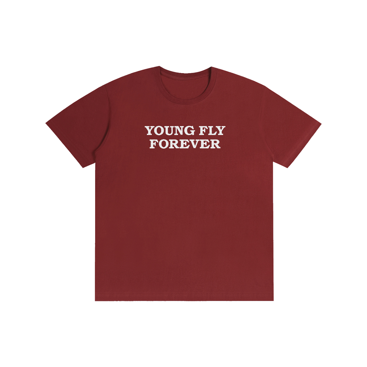 Pure Cotton Unisex “Young Fly Forever” embroidered T-Shirt