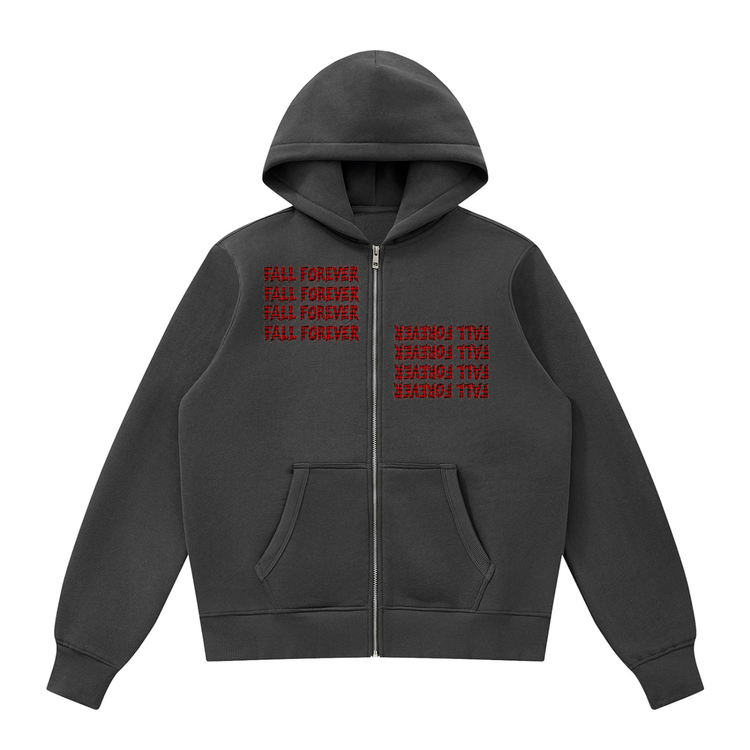 Unisex Fleece Zip-up "Fall Forever" Hoodie