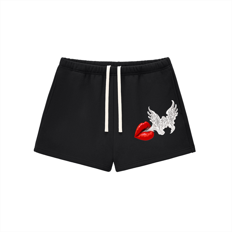 Essential Fleece Drawstring “Young Fly Forever” smoke print Sweatshorts