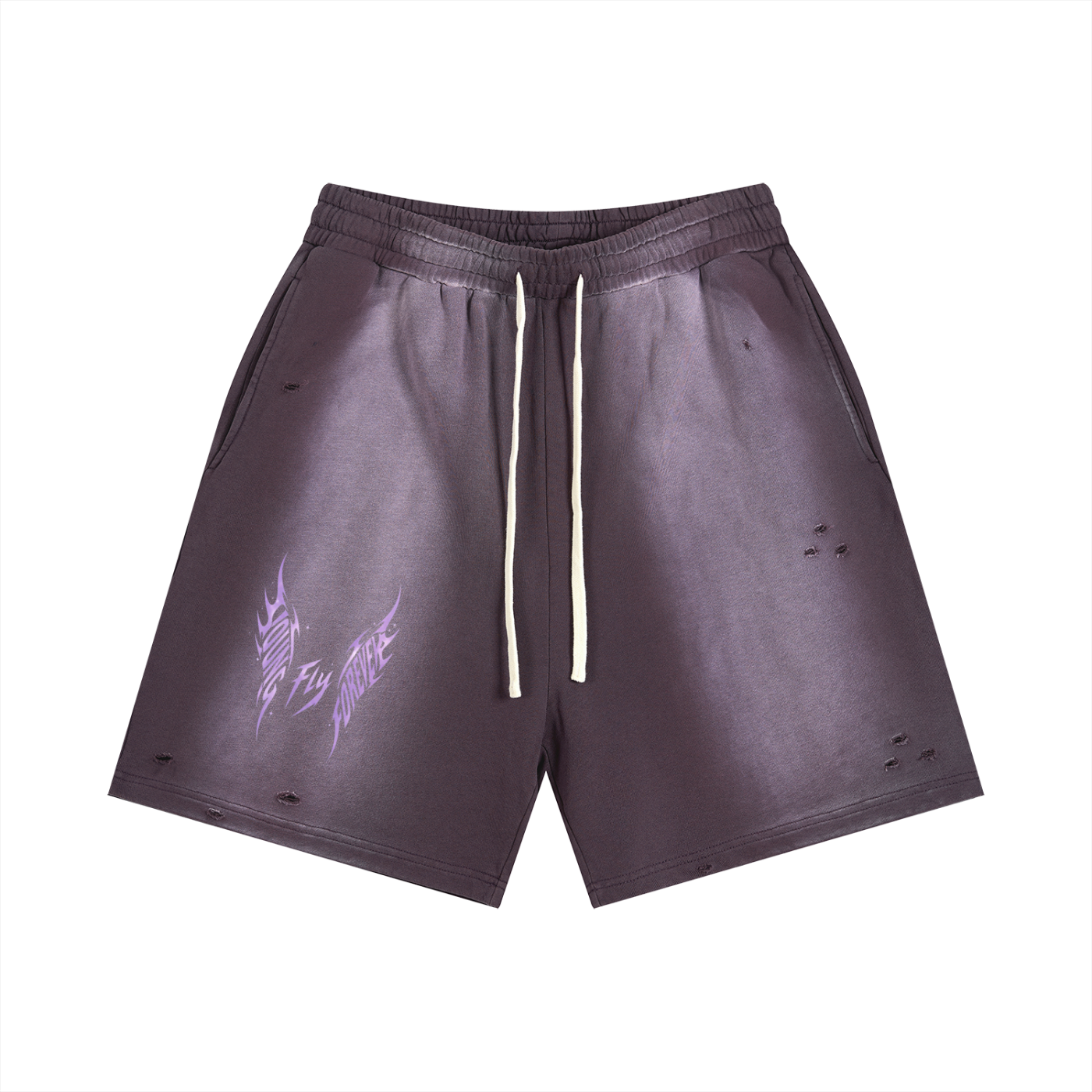 Sun Fade Dark Purple Young Fly Forever Shorts