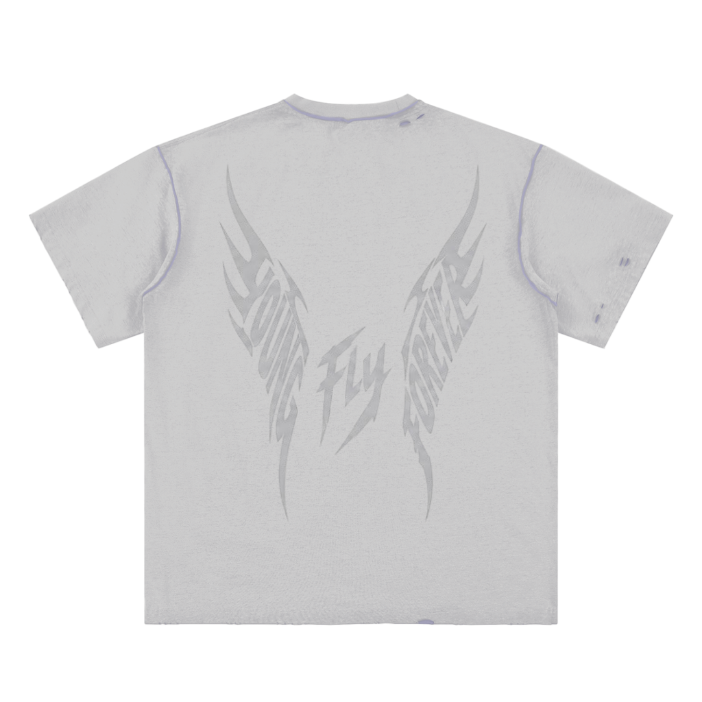 White/Purple Young Fly Forever Reversible T-shirt
