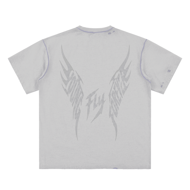 White/Purple Young Fly Forever Reversible T-shirt