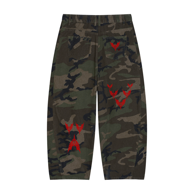 Men’s Camo Barrel Leg Cargo "Fly saint" Pants