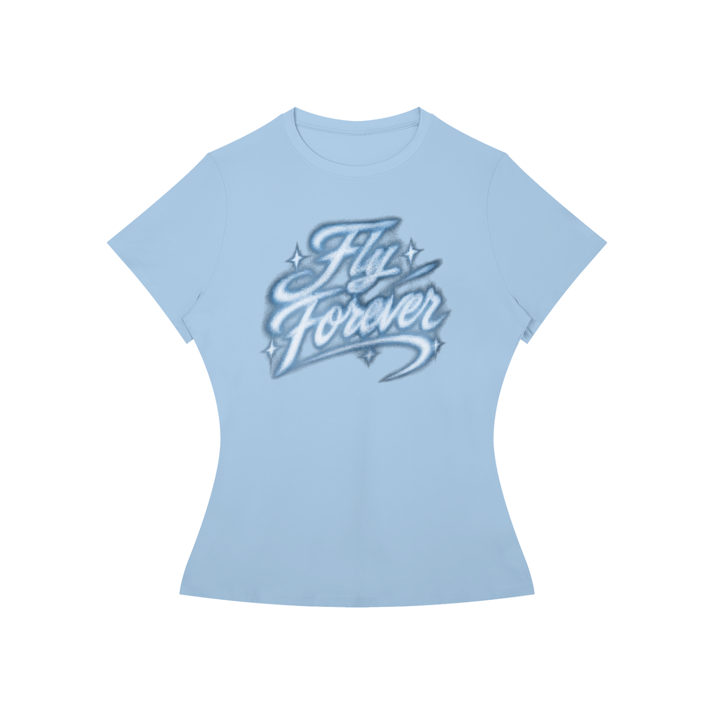 Women’s Slim Fit Baby Blue Fly Forever T-Shirt