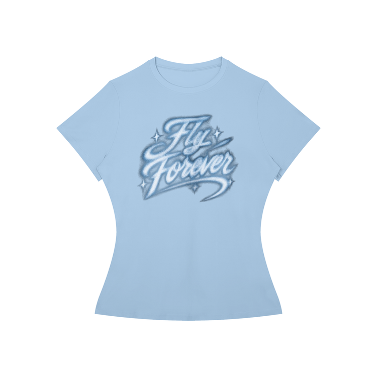Women’s Slim Fit Baby Blue Fly Forever T-Shirt