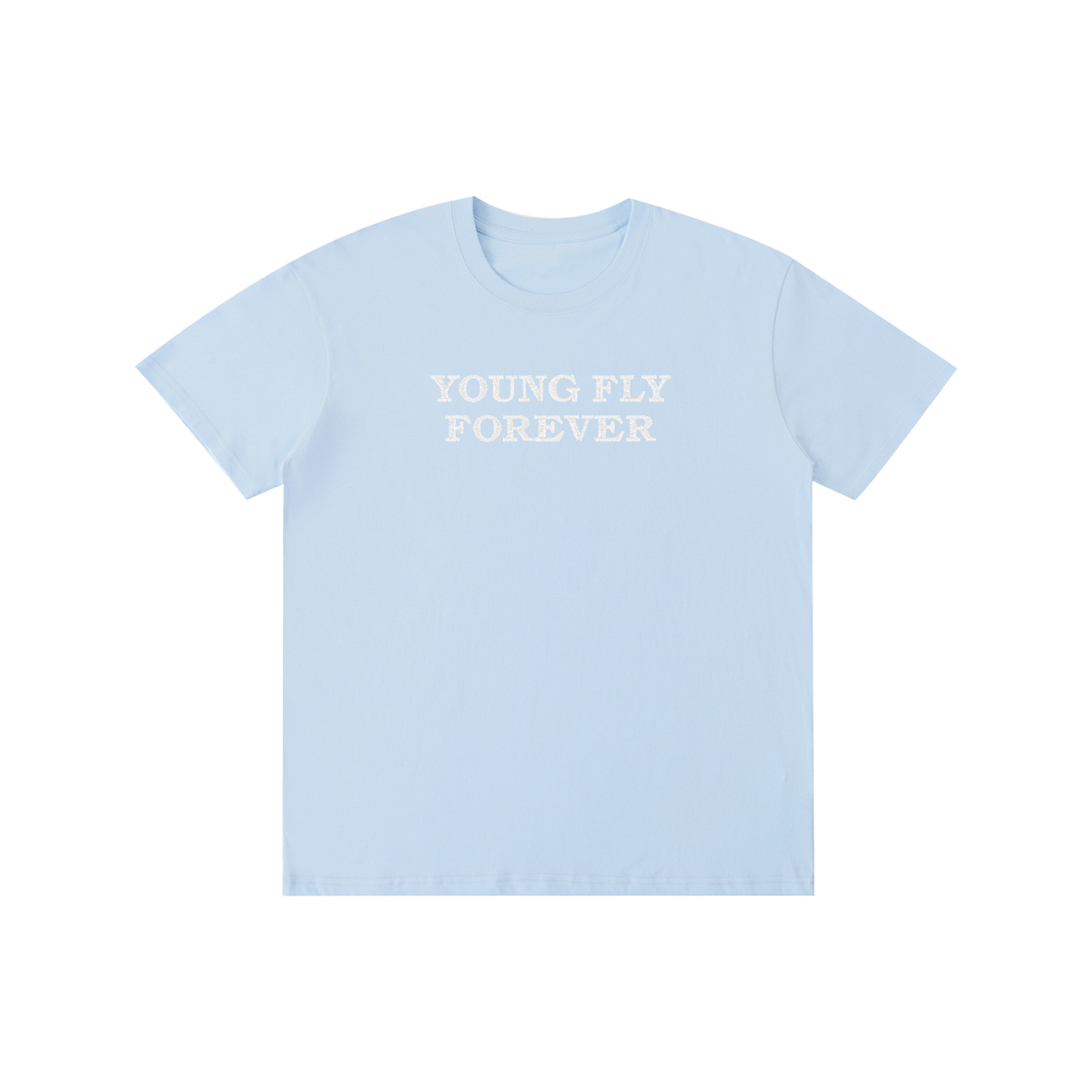Pure Cotton Unisex “Young Fly Forever” embroidered T-Shirt