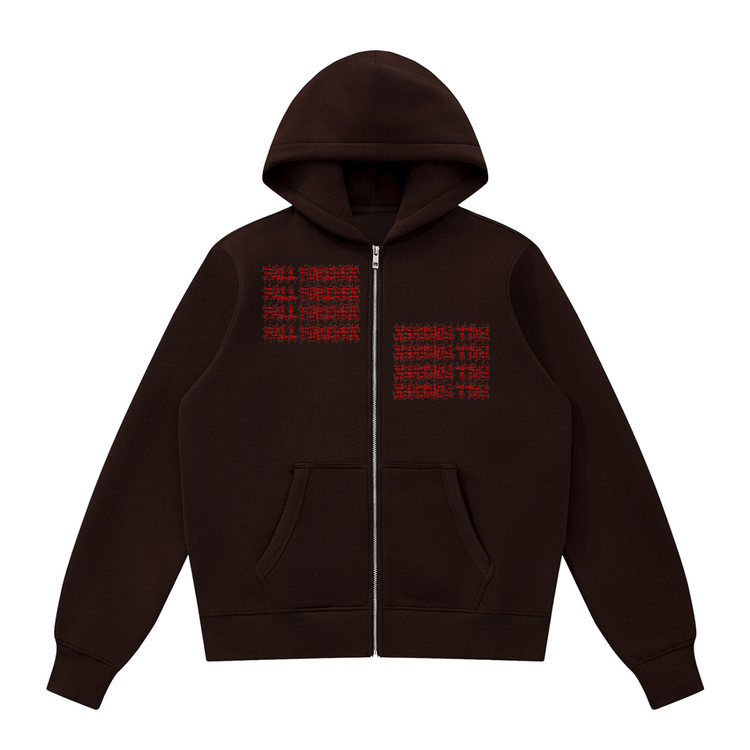 Unisex Fleece Zip-up "Fall Forever" Hoodie