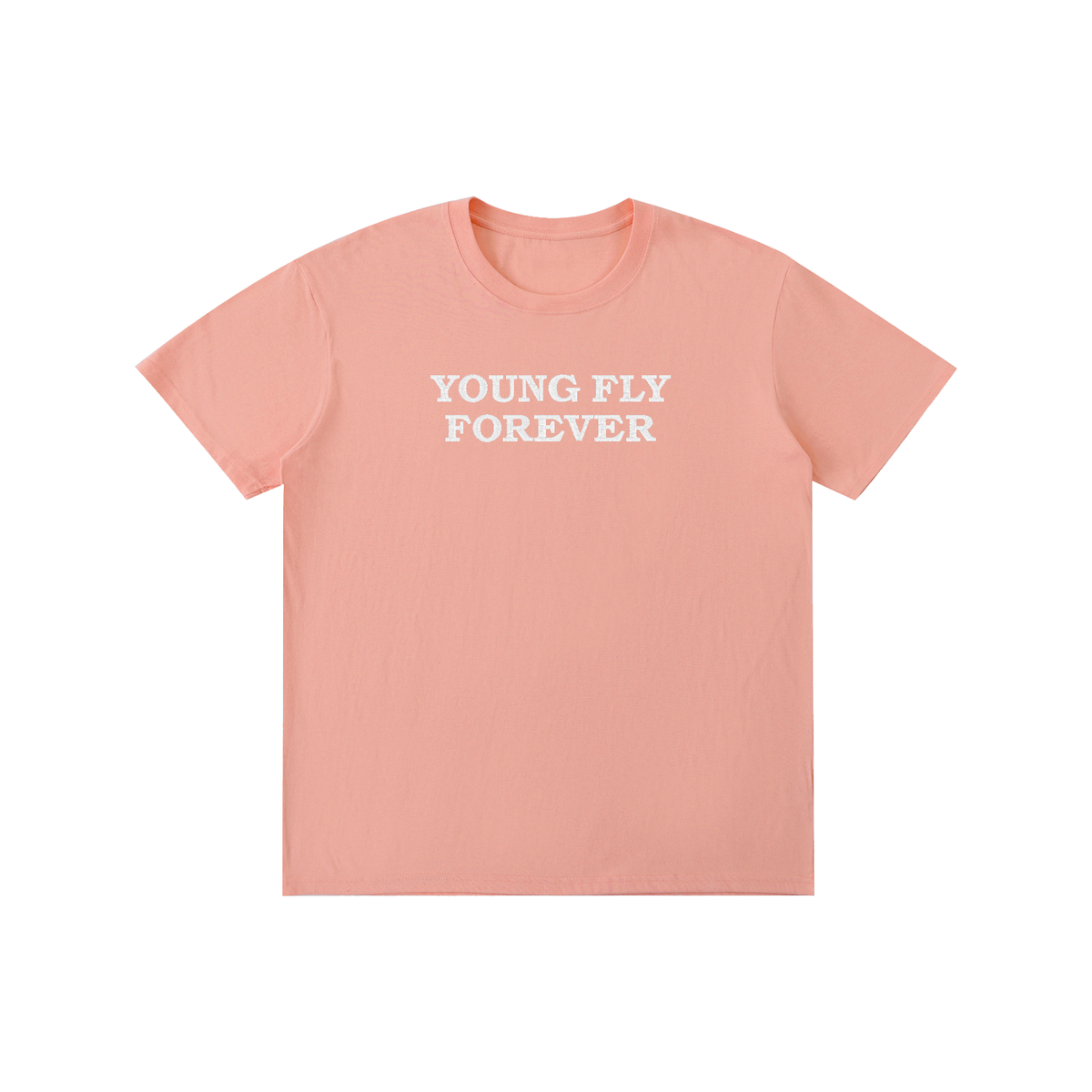 Pure Cotton Unisex “Young Fly Forever” embroidered T-Shirt