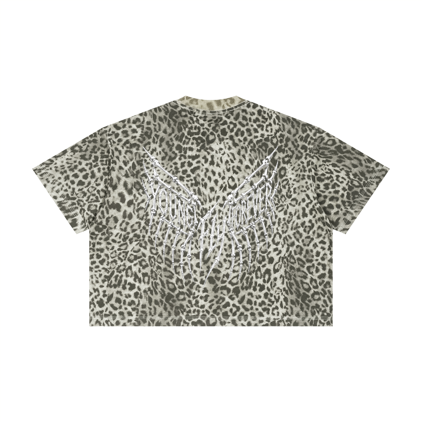 Unisex Leopard Young Fly Forever Boxy T-Shirt