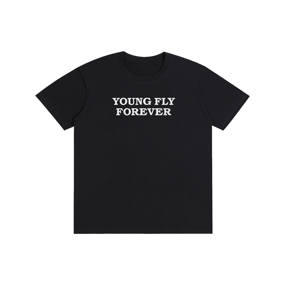 Pure Cotton Unisex “Young Fly Forever” embroidered T-Shirt