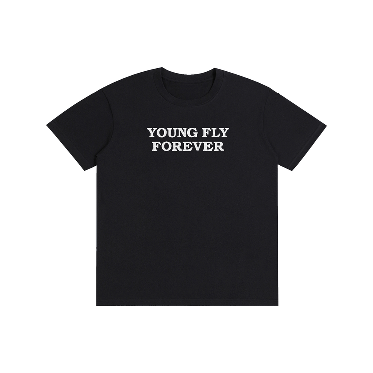 Pure Cotton Unisex “Young Fly Forever” embroidered T-Shirt