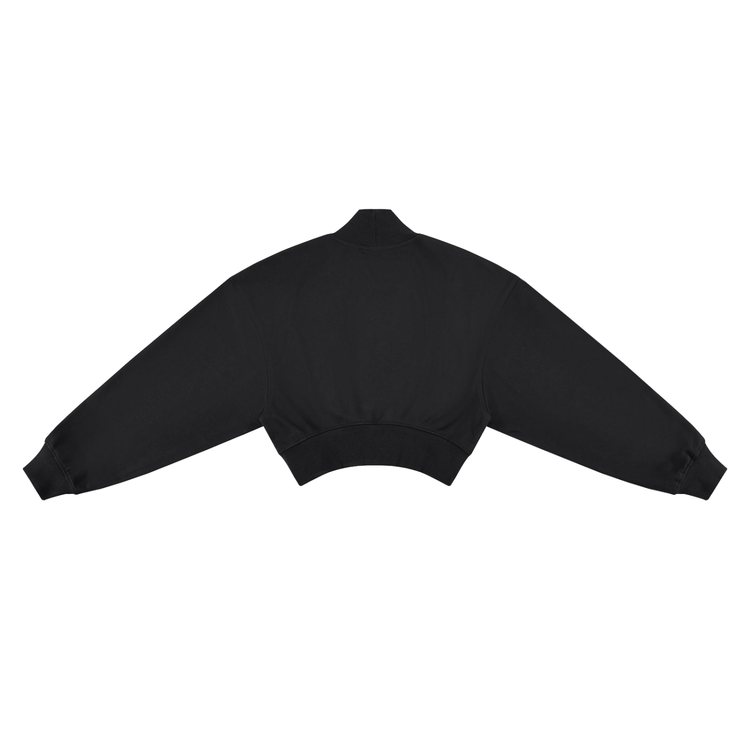 Women's Crop Mock Neck YFF leaves Sweatshirt