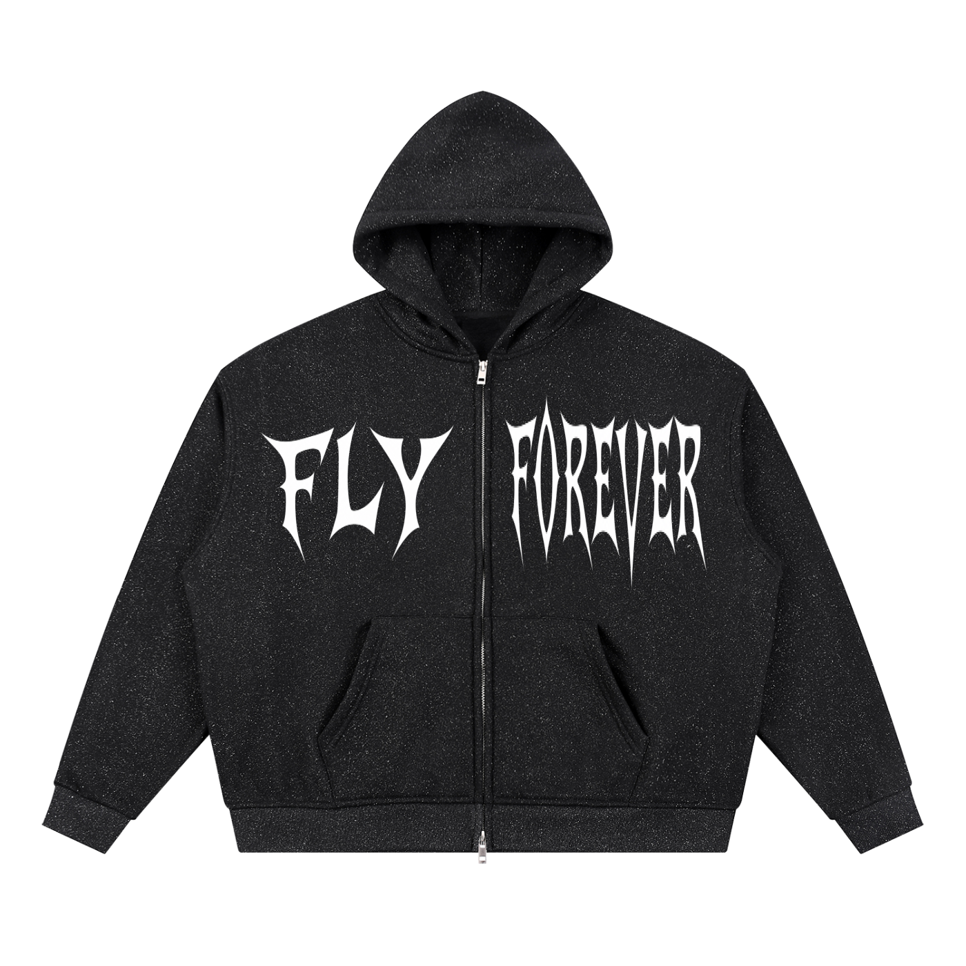 Fly Forever Sparkles Full Zip Boxy Hoodie