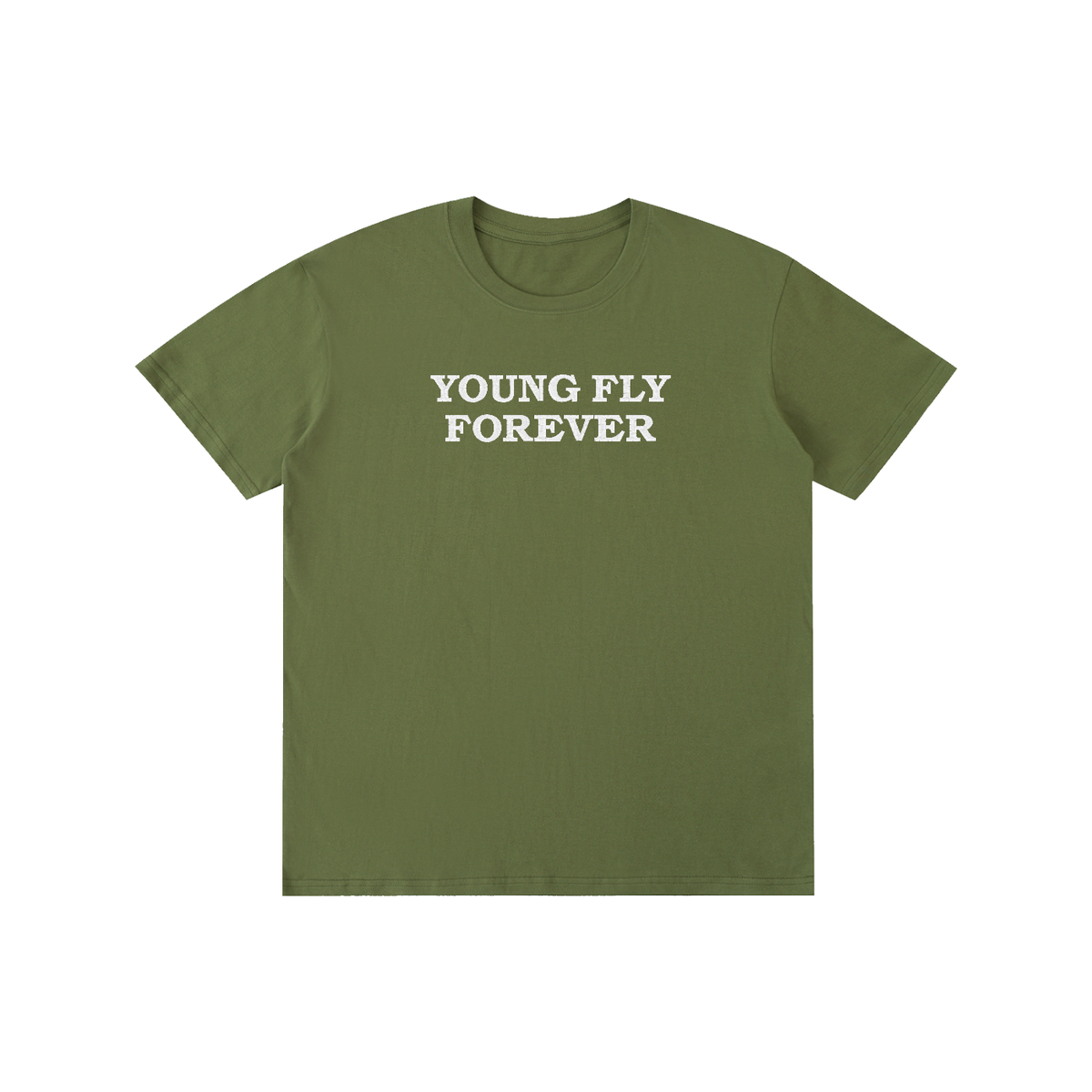 Pure Cotton Unisex “Young Fly Forever” embroidered T-Shirt