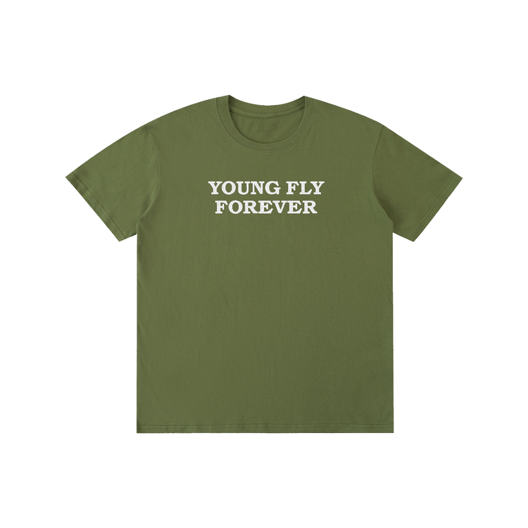 Pure Cotton Unisex “Young Fly Forever” embroidered T-Shirt