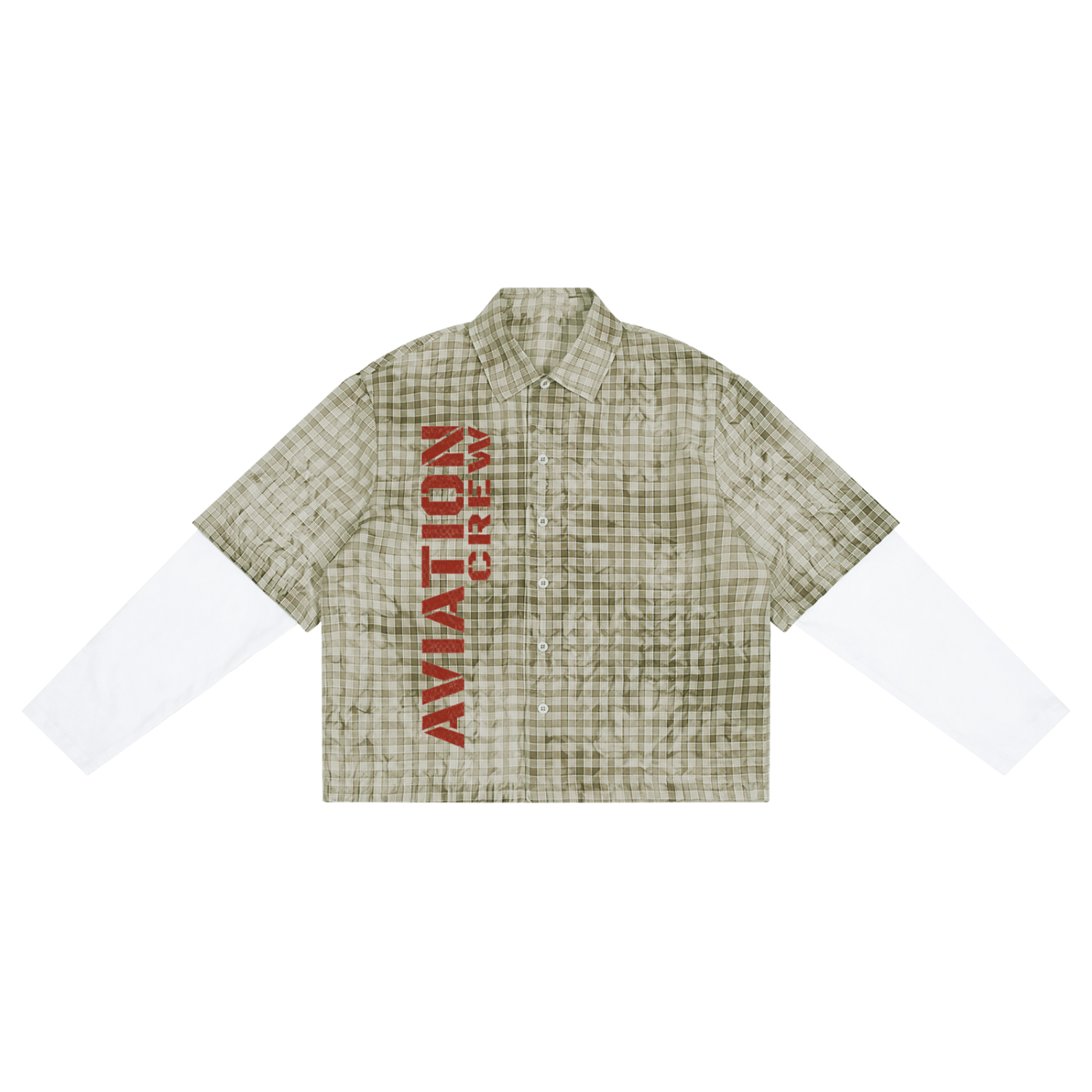 Young Fly Forever Aviation Crew Vintage Wash Plaid Short Sleeve Shirt
