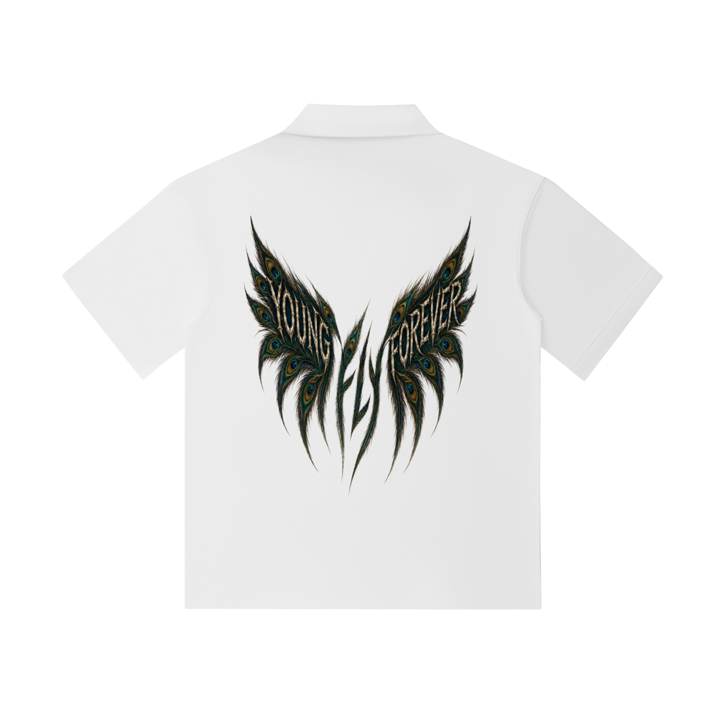 Young Fly Forever Peacock Short-Sleeve Polo