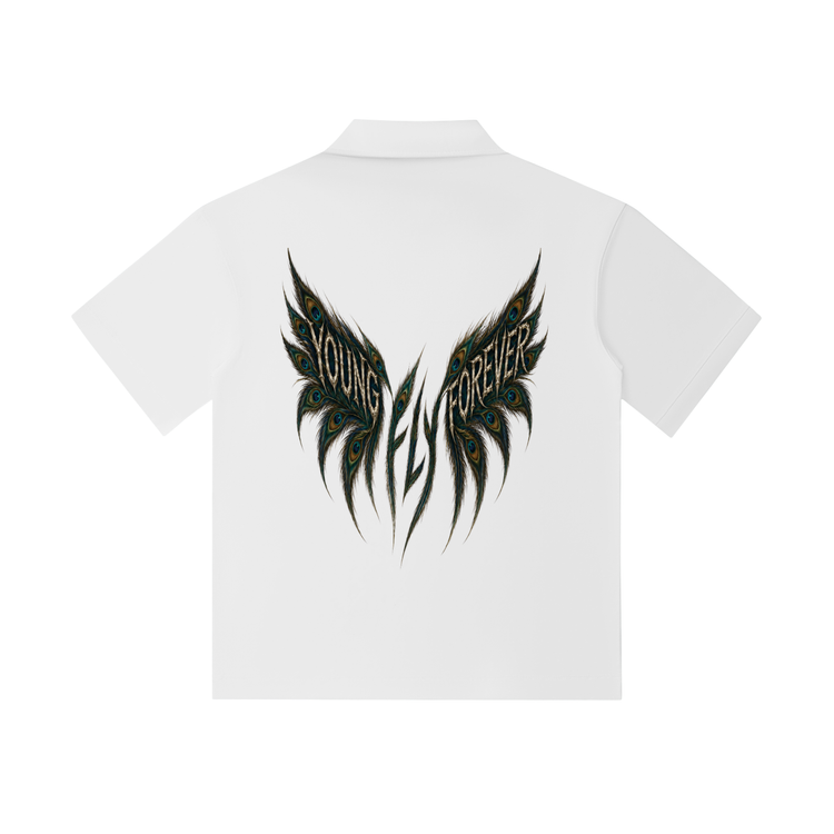 Young Fly Forever Peacock Short-Sleeve Polo