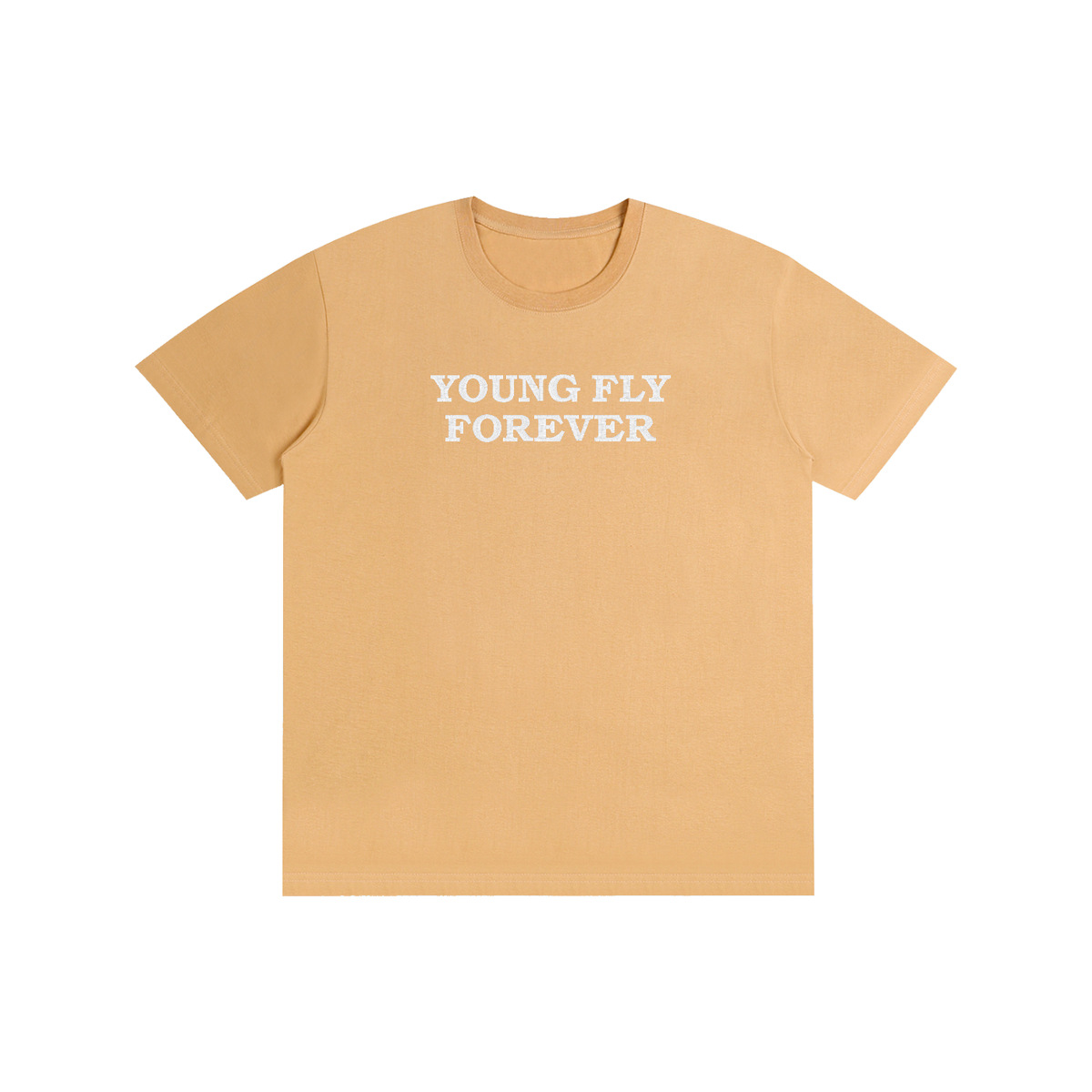 Pure Cotton Unisex “Young Fly Forever” embroidered T-Shirt