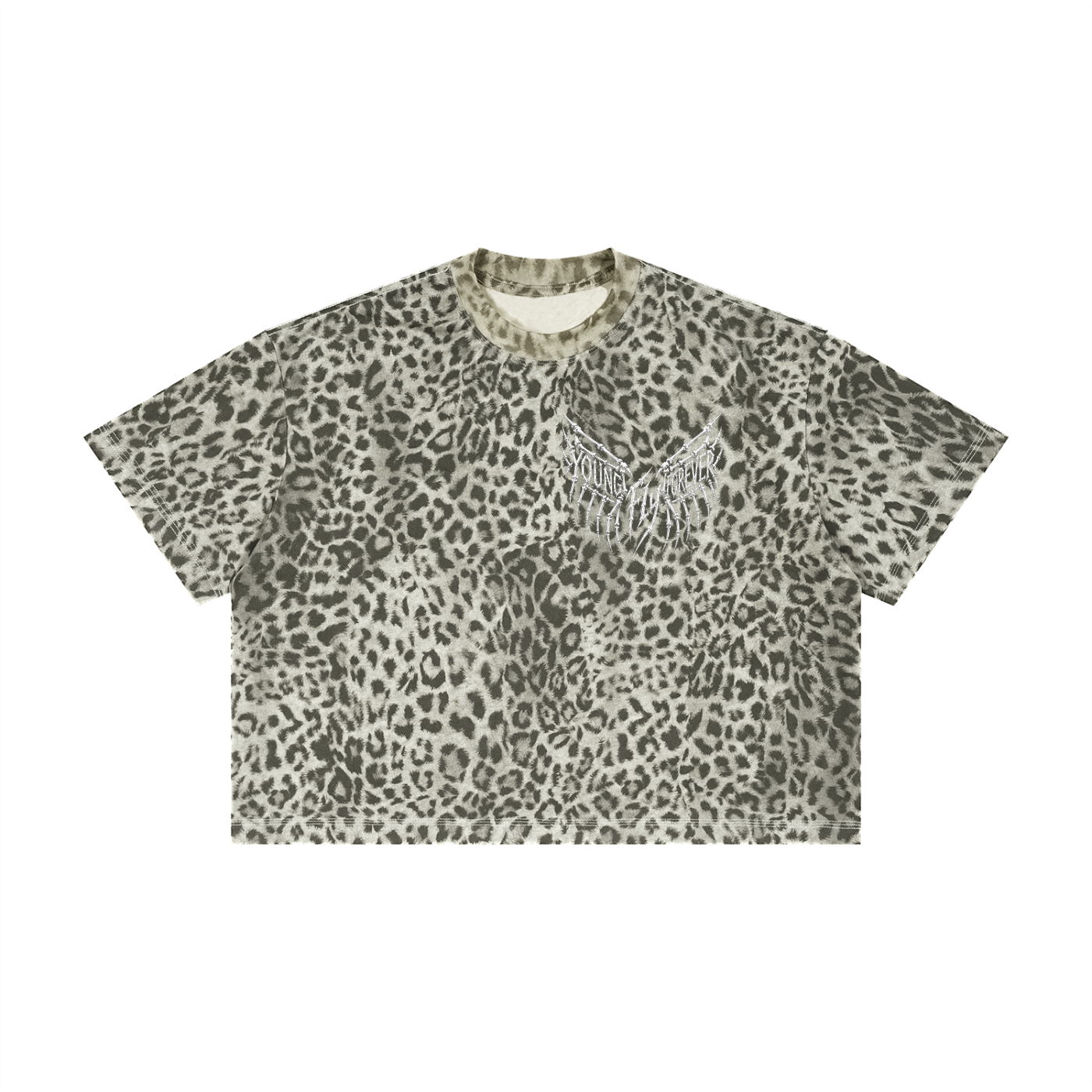 Unisex Leopard Young Fly Forever Boxy T-Shirt