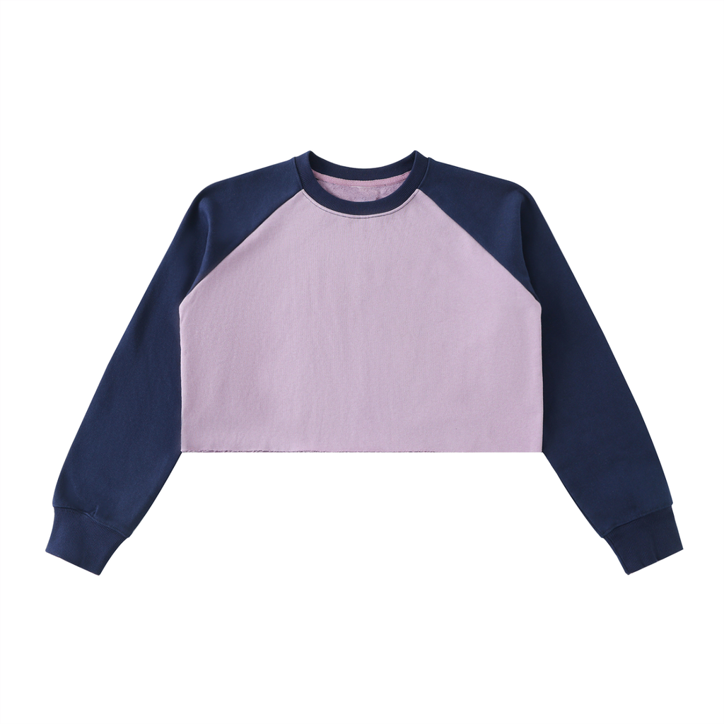 Purple Young Fly Forever Crop Sweatshirt