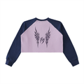 Purple Young Fly Forever Crop Sweatshirt