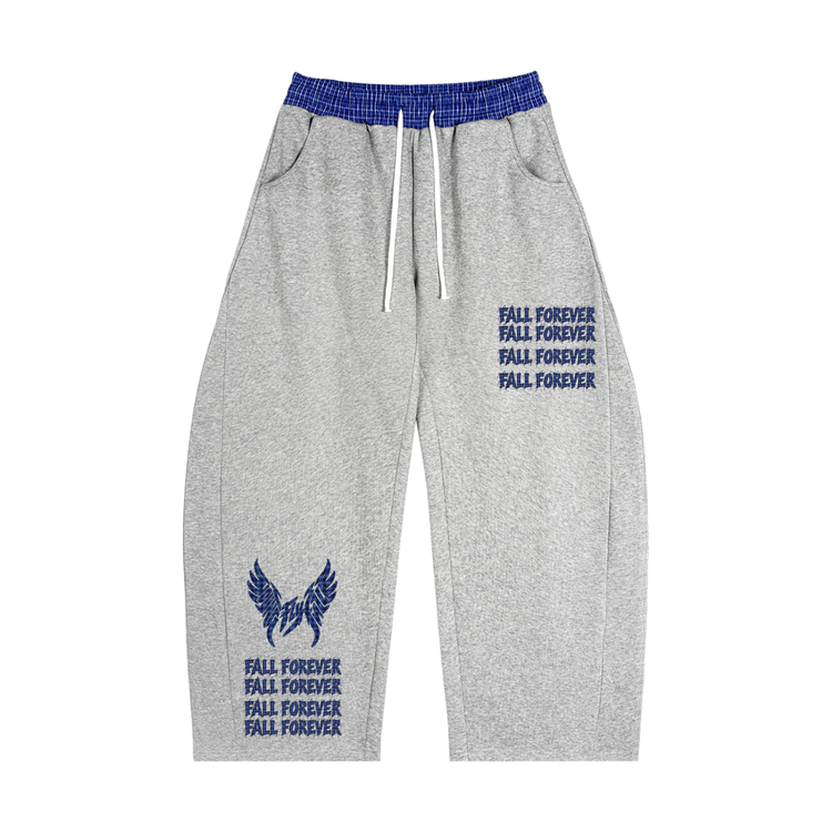 Plaid Waistband "Fall Forever" Sweatpants