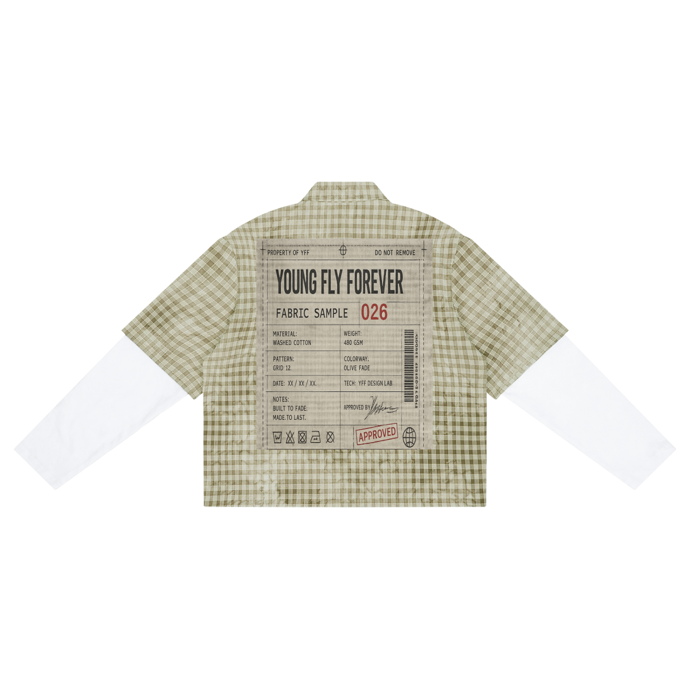 Young Fly Forever Aviation Crew Vintage Wash Plaid Short Sleeve Shirt