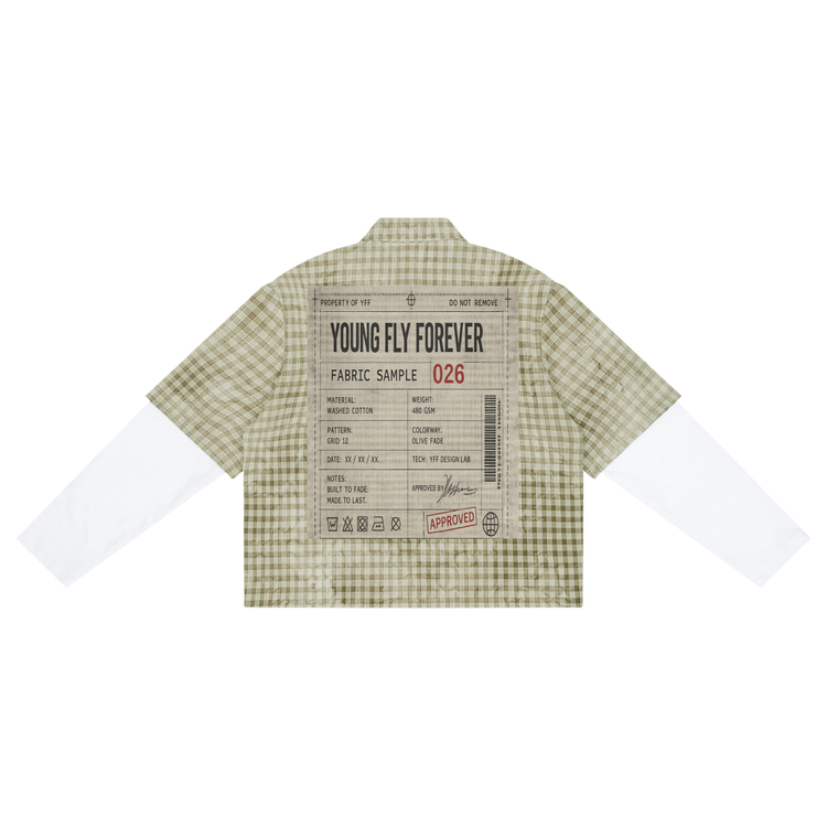 Young Fly Forever Aviation Crew Vintage Wash Plaid Short Sleeve Shirt