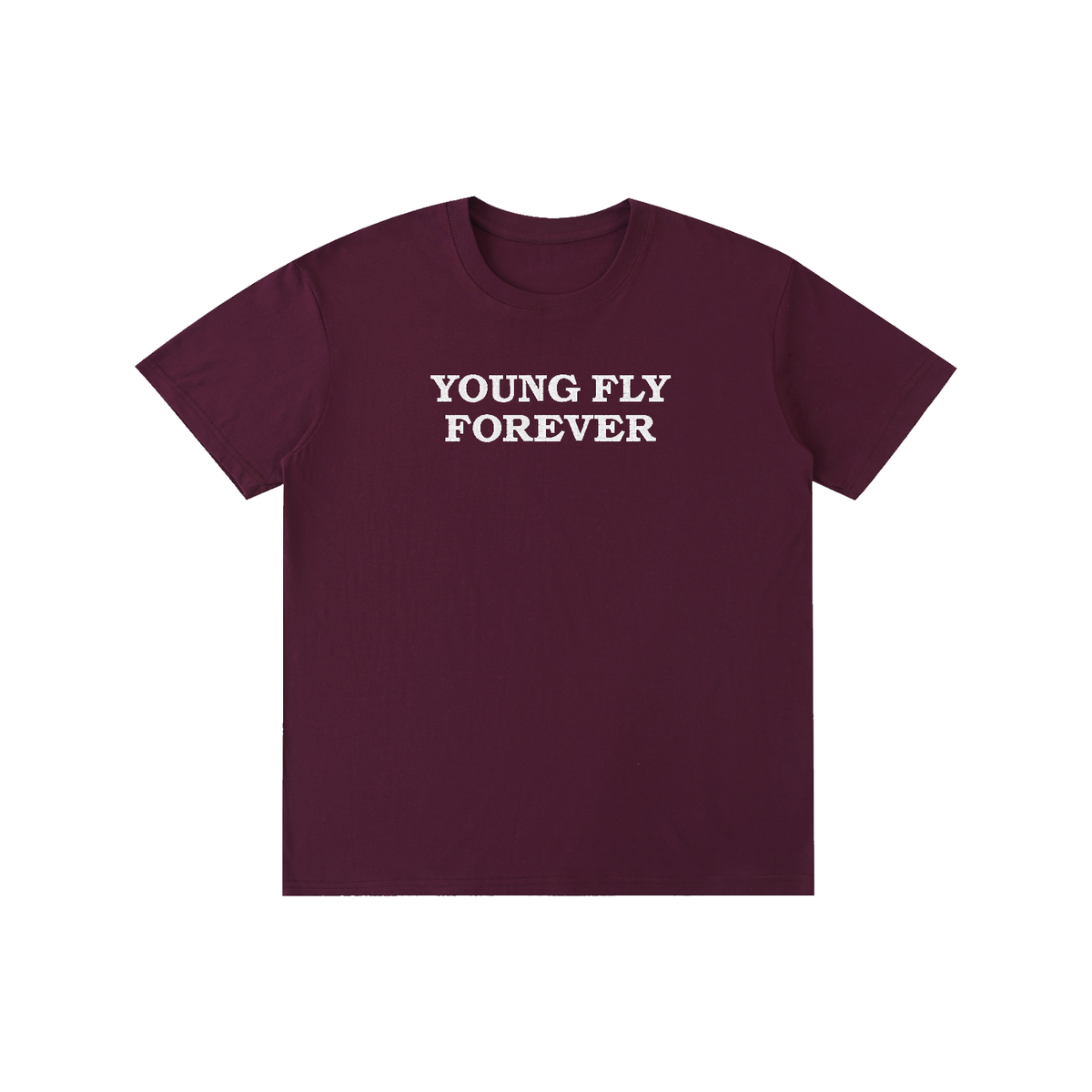 Pure Cotton Unisex “Young Fly Forever” embroidered T-Shirt