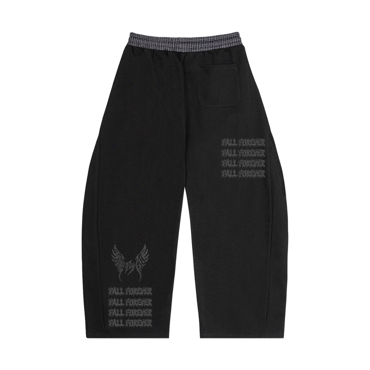 Plaid Waistband "Fall Forever" Sweatpants